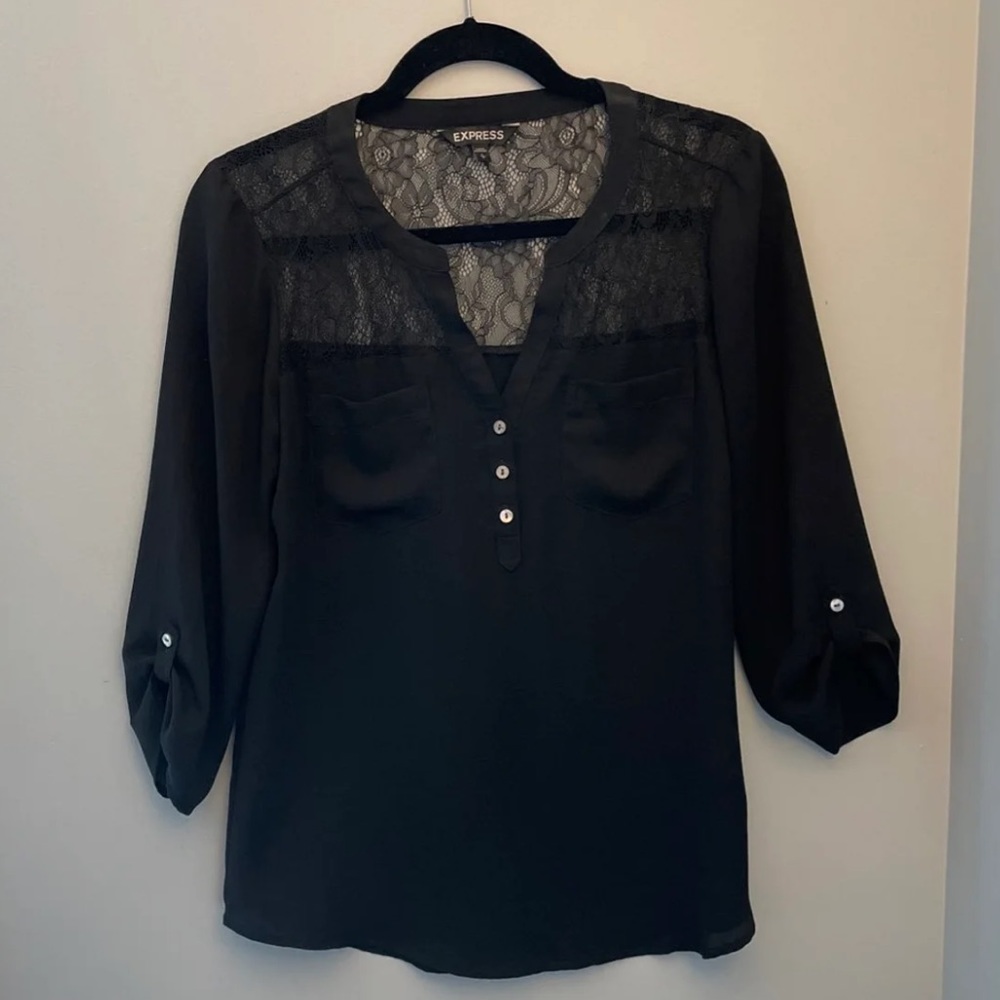 Express Lace Detail Blouse